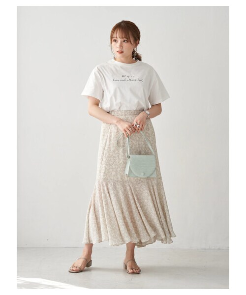earth music&ecology（アースミュージックアンドエコロジー）の「Stay true to yourself BOX Tシャツ（トップス・オフホワイト/ブラック/サックスブルー・F）」の4枚目の写真