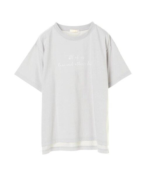 earth music&ecology（アースミュージックアンドエコロジー）の「Stay true to yourself BOX Tシャツ（トップス・オフホワイト/ブラック/サックスブルー・F）」の17枚目の写真