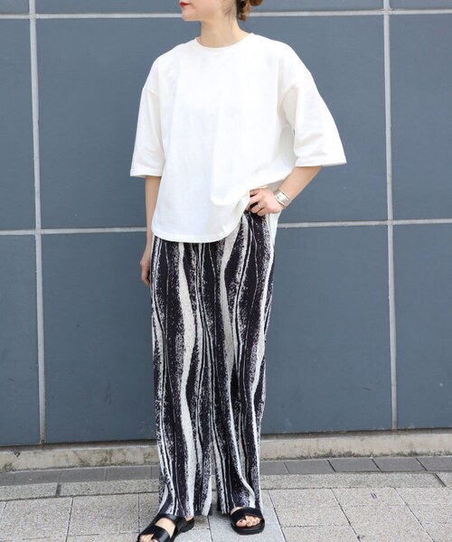 Sheson(シーズン)の「バックプリント七分袖Tee(Tシャツ/カットソー・レディース・ホワイト/グレーベージュ/ブラック・FREE)」の5枚目の写真