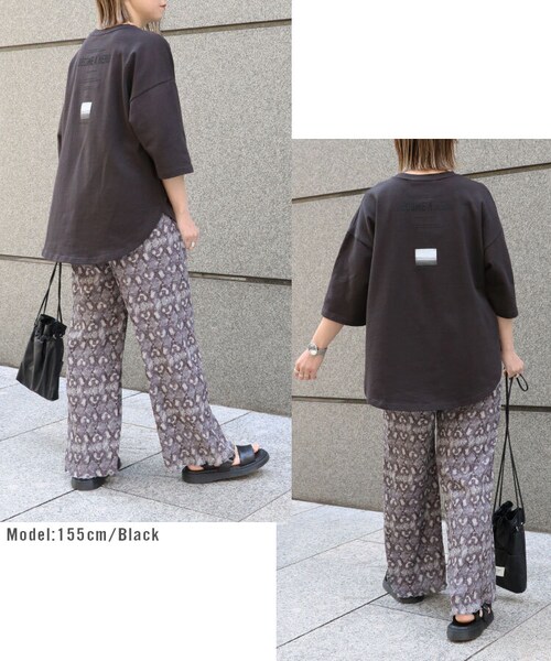 Sheson(シーズン)の「バックプリント七分袖Tee(Tシャツ/カットソー・レディース・ホワイト/グレーベージュ/ブラック・FREE)」の6枚目の写真