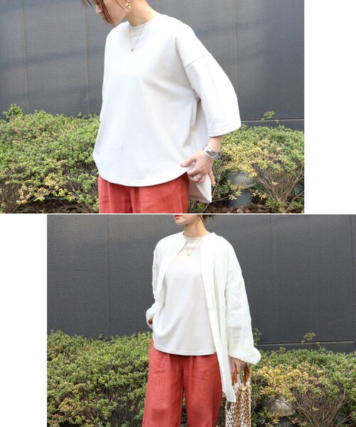 Sheson(シーズン)の「バックプリント七分袖Tee(Tシャツ/カットソー・レディース・ホワイト/グレーベージュ/ブラック・FREE)」の9枚目の写真