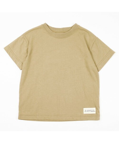 T>>2（ティーツー）の「無地Tシャツ（Tシャツ/カットソー・レディース・01.ホワイト/02.ベージュ/03.オレンジ/04.カーキ/05.パープル/06.ネイビー/07.ピンク/08.ミント/09.ブルー/10.ブラウン・80-150.M(ママサイズ).L(パパサイズ)）」の3枚目の写真