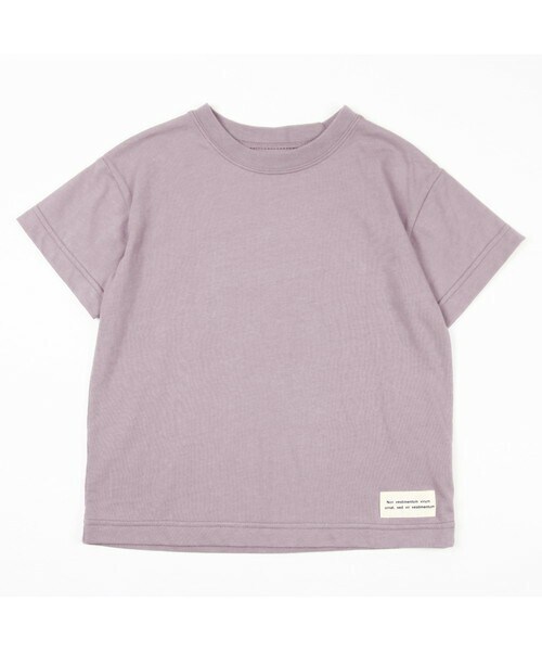 T>>2（ティーツー）の「無地Tシャツ（Tシャツ/カットソー・レディース・01.ホワイト/02.ベージュ/03.オレンジ/04.カーキ/05.パープル/06.ネイビー/07.ピンク/08.ミント/09.ブルー/10.ブラウン・80-150.M(ママサイズ).L(パパサイズ)）」の9枚目の写真