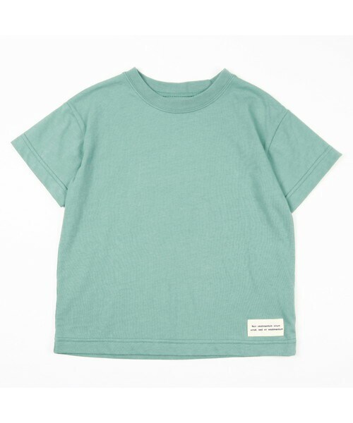 T>>2（ティーツー）の「無地Tシャツ（Tシャツ/カットソー・レディース・01.ホワイト/02.ベージュ/03.オレンジ/04.カーキ/05.パープル/06.ネイビー/07.ピンク/08.ミント/09.ブルー/10.ブラウン・80-150.M(ママサイズ).L(パパサイズ)）」の6枚目の写真