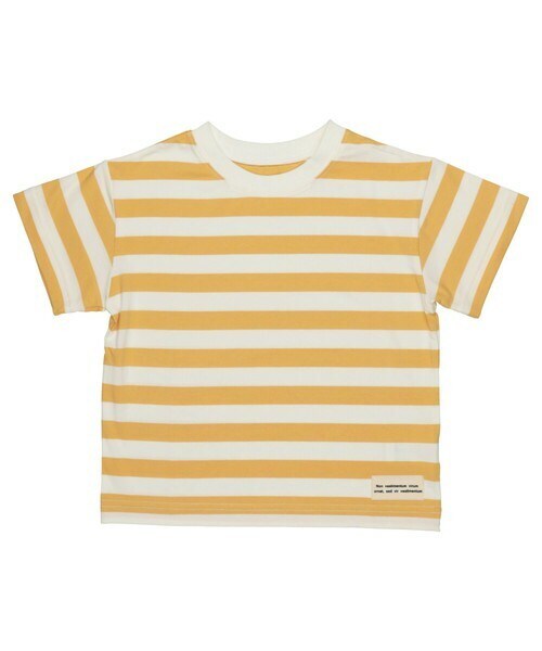 T>>2（ティーツー）の「ボーダーTシャツ（Tシャツ/カットソー・レディース・01.グレー/02.イエロー/03.ピンク/04.ボルドー/05.グリーン/06.ネイビー/07.レッド・80-150.M(ママサイズ).L(パパサイズ)）」の4枚目の写真