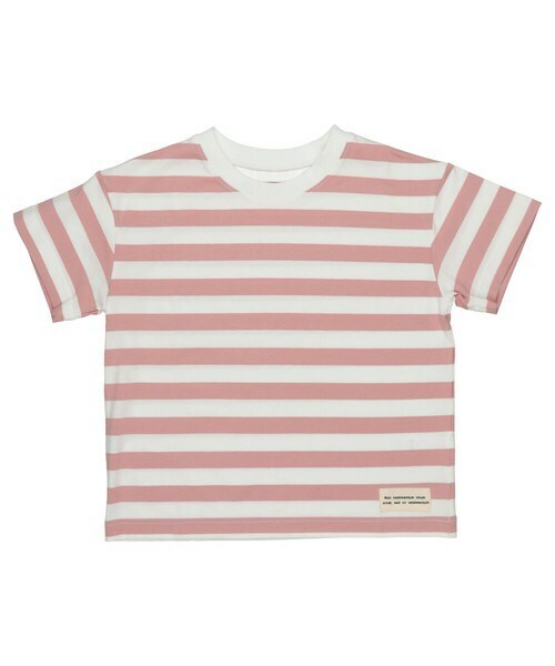 T>>2（ティーツー）の「ボーダーTシャツ（Tシャツ/カットソー・レディース・01.グレー/02.イエロー/03.ピンク/04.ボルドー/05.グリーン/06.ネイビー/07.レッド・80-150.M(ママサイズ).L(パパサイズ)）」の5枚目の写真