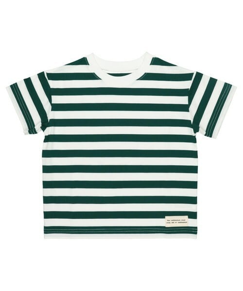 T>>2（ティーツー）の「ボーダーTシャツ（Tシャツ/カットソー・レディース・01.グレー/02.イエロー/03.ピンク/04.ボルドー/05.グリーン/06.ネイビー/07.レッド・80-150.M(ママサイズ).L(パパサイズ)）」の2枚目の写真