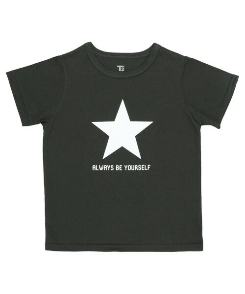 T>>2（ティーツー）の「プリントTシャツ（Tシャツ/カットソー・キッズ・01.ホワイト/02.スミクロ/03.ホワイト/04.カーキ/05.イエロー/06.スミクロ/07.イエロー/08.ピンク・80-150）」の3枚目の写真