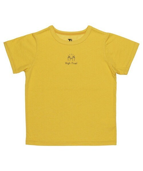 T>>2（ティーツー）の「プリントTシャツ（Tシャツ/カットソー・キッズ・01.ホワイト/02.スミクロ/03.ホワイト/04.カーキ/05.イエロー/06.スミクロ/07.イエロー/08.ピンク・80-150）」の6枚目の写真