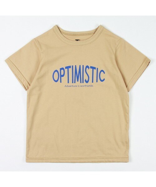 T>>2（ティーツー）の「ロゴプリントTシャツ（Tシャツ/カットソー・キッズ・01.ホワイト/02.イエロー/03.ベージュ/04.ブルー・80-150）」の2枚目の写真