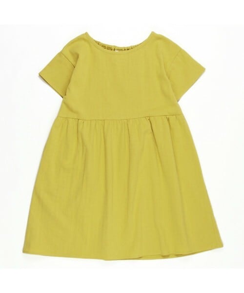 T>>2（ティーツー）の「シンプルワンピース　大人サイズ（ワンピース・レディース・01.グレー/02.イエロー/03.キャメル/04.カーキ/05.ピンク/06.ダークグレー/07.スモーキーブルー・F(ママサイズ)）」の6枚目の写真