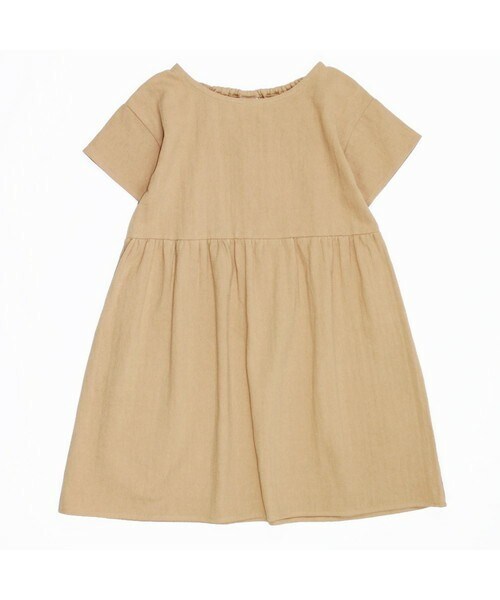 T>>2（ティーツー）の「シンプルワンピース　大人サイズ（ワンピース・レディース・01.グレー/02.イエロー/03.キャメル/04.カーキ/05.ピンク/06.ダークグレー/07.スモーキーブルー・F(ママサイズ)）」の3枚目の写真