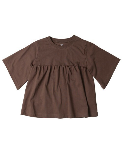 T>>2（ティーツー）の「女の子デザインTシャツ（Tシャツ/カットソー・キッズ・01.ホワイト/02.ピンク/03.ホワイト/04.ブラウン/05.パープル/06.スミクロ・80-150）」の4枚目の写真