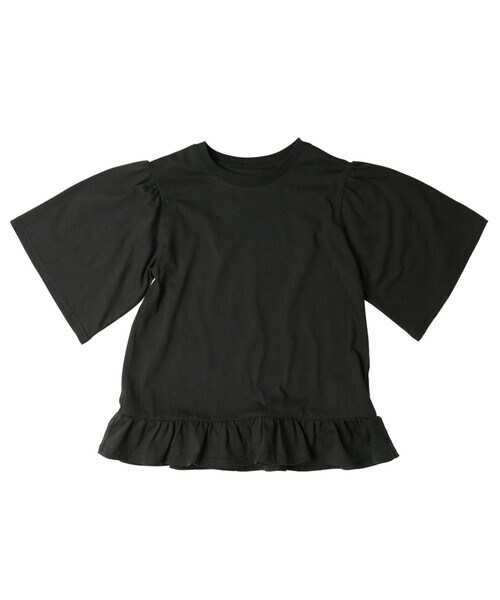 T>>2（ティーツー）の「女の子デザインTシャツ（Tシャツ/カットソー・キッズ・01.ホワイト/02.ピンク/03.ホワイト/04.ブラウン/05.パープル/06.スミクロ・80-150）」の3枚目の写真