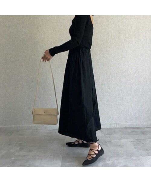 copine（コピン）の「コットンワイドキュロット(3color）（その他パンツ・レディース・イエロー/グリーン/ブラック・ワンサイズ）」の2枚目の写真