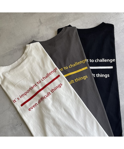 copine（コピン）の「バックカラーロゴプリントTシャツ(3color)（Tシャツ/カットソー・レディース・ホワイト/グレー/ブラック・ワンサイズ）」の3枚目の写真