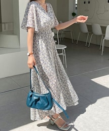 DHOLIC（ディーホリック）の「花柄Vネックリボンプワンピース（ワンピース・レディース）」