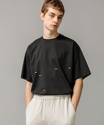 Compact jersey logo print tee