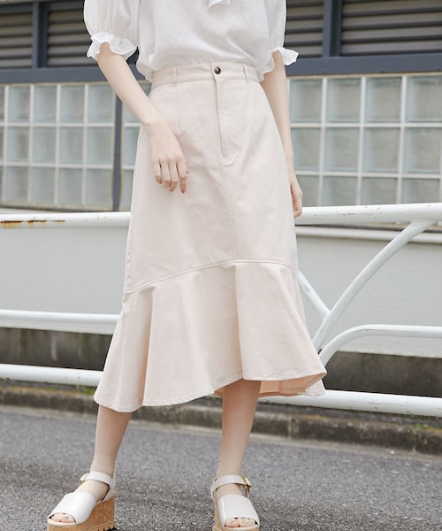 OLIVE des OLIVE（オリーブデオリーブ）の「マーメイドスカート（スカート・レディース・ブラック/インディゴブルー/アイボリー・FREE）」の2枚目の写真