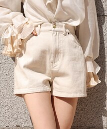 one after another NICE CLAUP | シンプルデニムショートパンツ(その他パンツ)