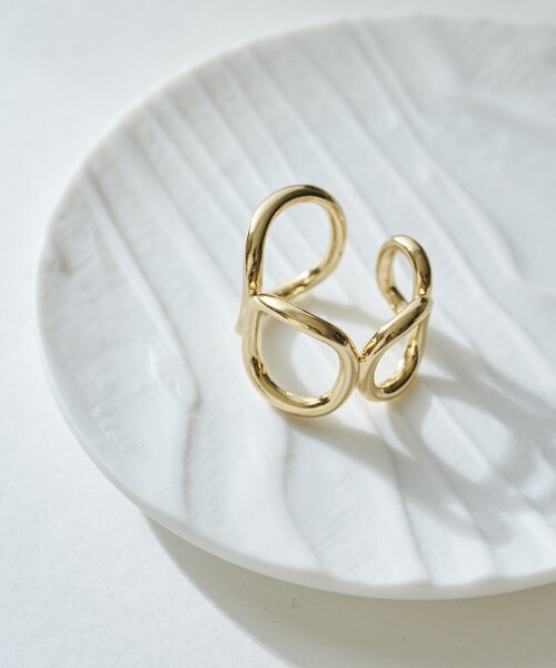 3coins(3coins)の「リングモチーフリング(リング・ゴールド/シルバー・0)」の2枚目の写真