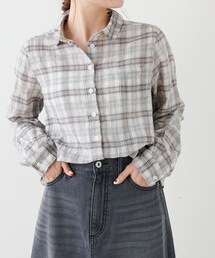 PUAL CE CIN | 綿ポリウレタンシャーリングブラウス(シャツ/ブラウス)