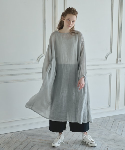 PUAL CE CIN（ピュアルセシン）の「リネンスラックスパンツ（その他パンツ・レディース・ベージュ/ブラック・FREE）」の2枚目の写真