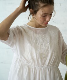 PUAL CE CIN | カットワーク刺繍ワンピース(ワンピース)