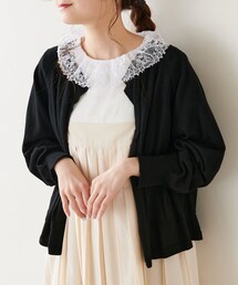 PUAL CE CIN | 【サステナブル】襟レースノースリーブ(キャミソール)