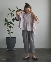 PUAL CE CIN | ピグメント染めスラブ天竺Ｔ(Tシャツ/カットソー)