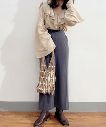 Lattice | ウッドビーズマクラメ編みバッグ(トートバッグ)