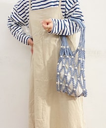 Lattice | ウッドビーズマクラメ編みバッグ(トートバッグ)