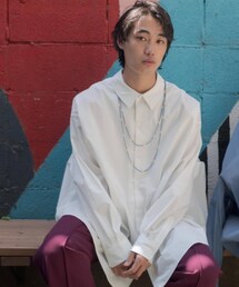 Kastane | 【WHIMSIC】BEADS NECKLACE SET BIG SHIRT(シャツ/ブラウス)