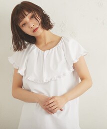 Lui's（ルイス）の「ラッフルカラーカットソートップス（Tシャツ/カットソー）」