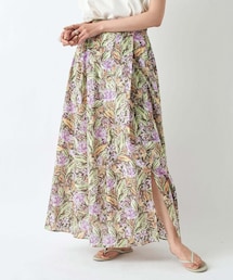 RIVE DROITE | 《予約》【《リゾートムード漂う》手洗い可】ワイルドガーデンタックマキシスカート(スカート)