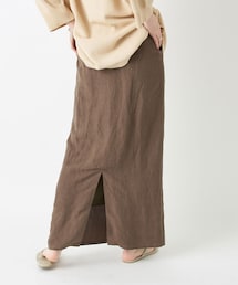 RIVE DROITE | 《予約》【《スタイルアップ効果》手洗い可】レーヨンリネンストレートスカート(スカート)