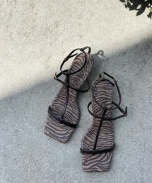 RIVE DROITE | 《予約》【Pelleterno（ペレテルノ）】スクエアゼブラサンダル(サンダル)