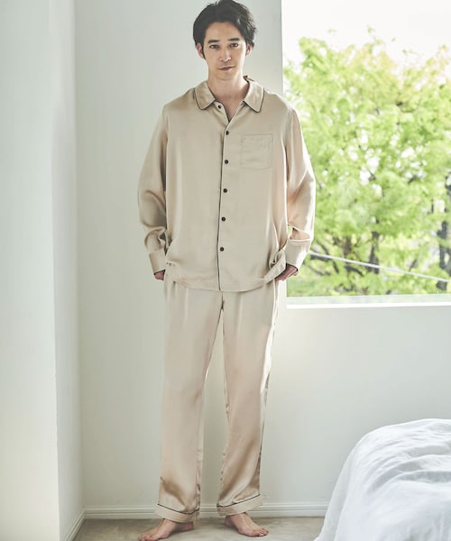 Belheur ベルヌール MENSシルク100 パジャマ 上下セット 公式通販