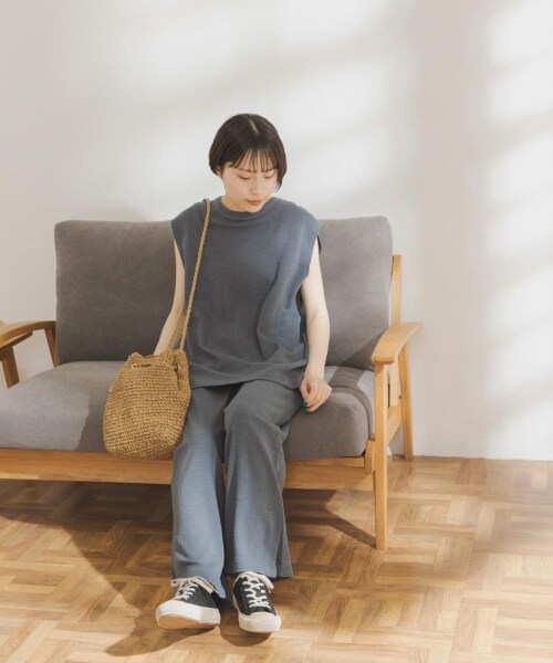 URBAN RESEARCH DOORS(アーバンリサーチドアーズ)の「FORK&SPOON 直條華夫格長褲(その他・レディース・黑色/米色/煙燻藍・one)」の11枚目の写真