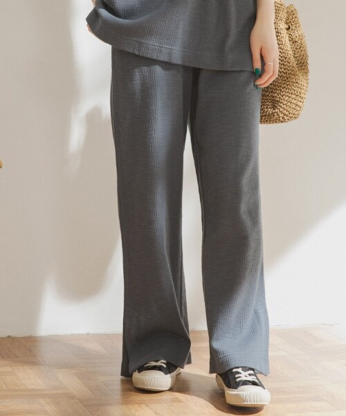 URBAN RESEARCH DOORS(アーバンリサーチドアーズ)の「FORK&SPOON 直條華夫格長褲(その他・レディース・黑色/米色/煙燻藍・one)」の4枚目の写真