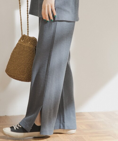 URBAN RESEARCH DOORS(アーバンリサーチドアーズ)の「FORK&SPOON 直條華夫格長褲(その他・レディース・黑色/米色/煙燻藍・one)」の5枚目の写真