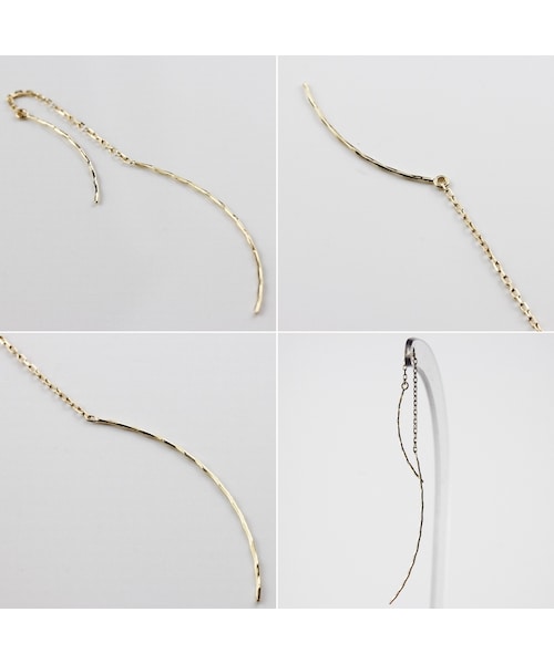 pinacoteca（ピナコテーカ）の「ピナコテーカ 604 シンプル チェーン アメリカン ピアス（ピアス（片耳用）・レディース・ゴールド・free）」の2枚目の写真