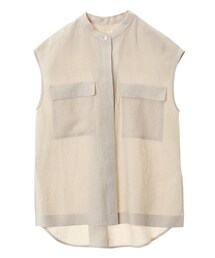 three dots（スリードッツ）の「リネン スリーブレストップ（その他）」