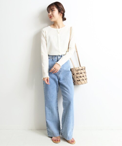 SLOBE IENA（スローブイエナ）の「シャーリングカーディガン