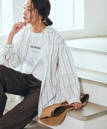 Andemiu | オーバーストライプシャツ(トップス)