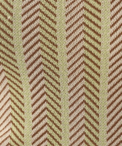 LOWRYS FARM（ローリーズファーム）の「ジャガードガラタンク（トップス・ベージュ/グリーン/ネイビー）」の12枚目の写真