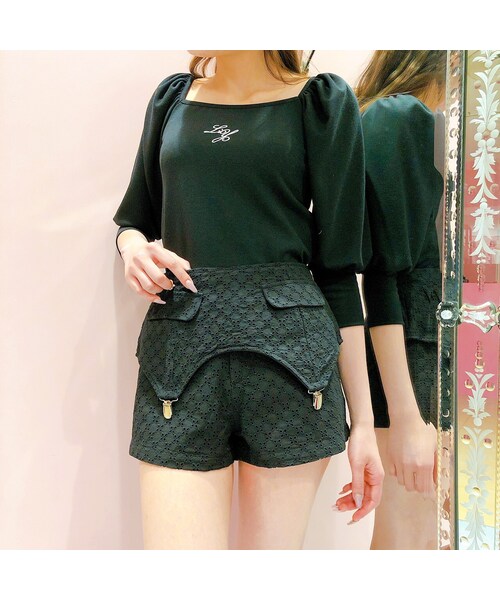 lilLilly(リルリリー)の「コットンレースショートパンツ(パンツ・レディース・WHITE(4/27発送)/BLUE (4/27発送)/BLACK (4/27発送))」の15枚目の写真