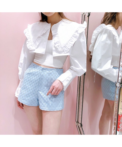 lilLilly（リルリリー）の「コットンレースショートパンツ