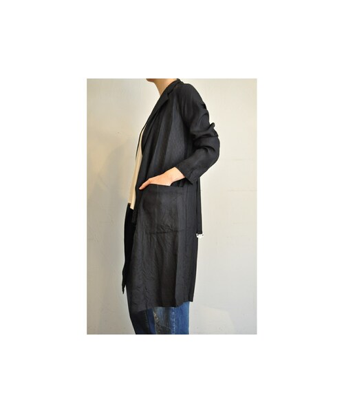 hippiness（ヒッピネス）の「カシュクールコート（その他アウター・レディース・グリーン/ブラック・S.M.L）」の2枚目の写真