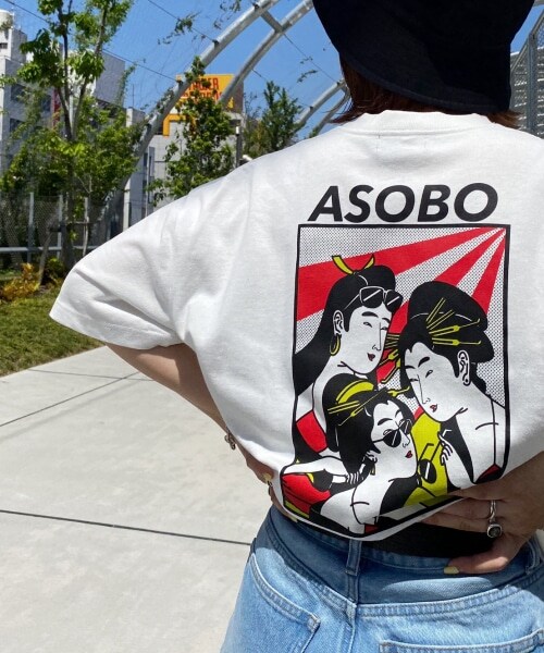 PAGEBOY（ページボーイ）の「【PAGEBOYLIM】吉原奈桜コラボ"遊"グラフィックT（トップス・レディース・オフホワイト/ブラック・M, L）」の8枚目の写真